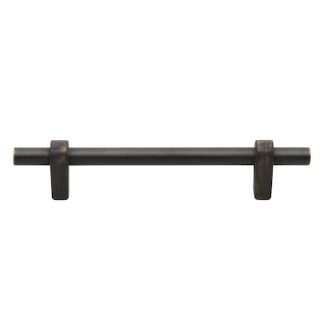 Gliderite Hardware 4-1/4 in. Center to Center Oil Rubbed Bronze European Cabinet Pull - 4148-S-ORB 4148-S-ORB-1